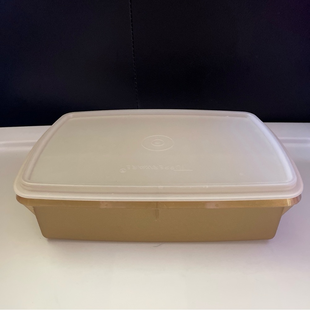 Vintage Gold Tupperware Tuppercraft Storage Container